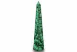 Tall, Polished Malachite Obelisk - DR Congo #266064-1